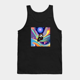 Smiling Space Sloth Tank Top